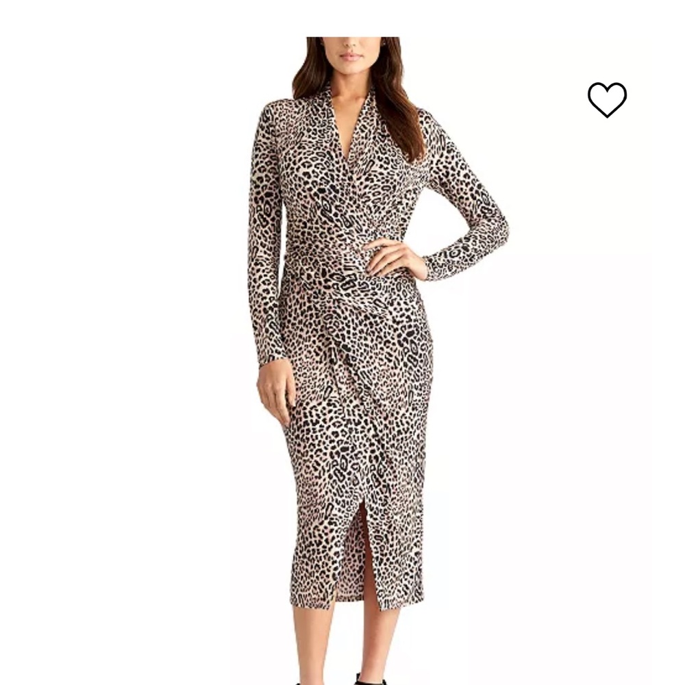 NWT RACHEL ROY LEOPARD JERSEY DRESS!